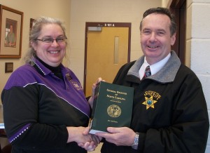 Jill Ellern, faculty at WCU Hunter Library with Sheriff Lovin of Cherokee County